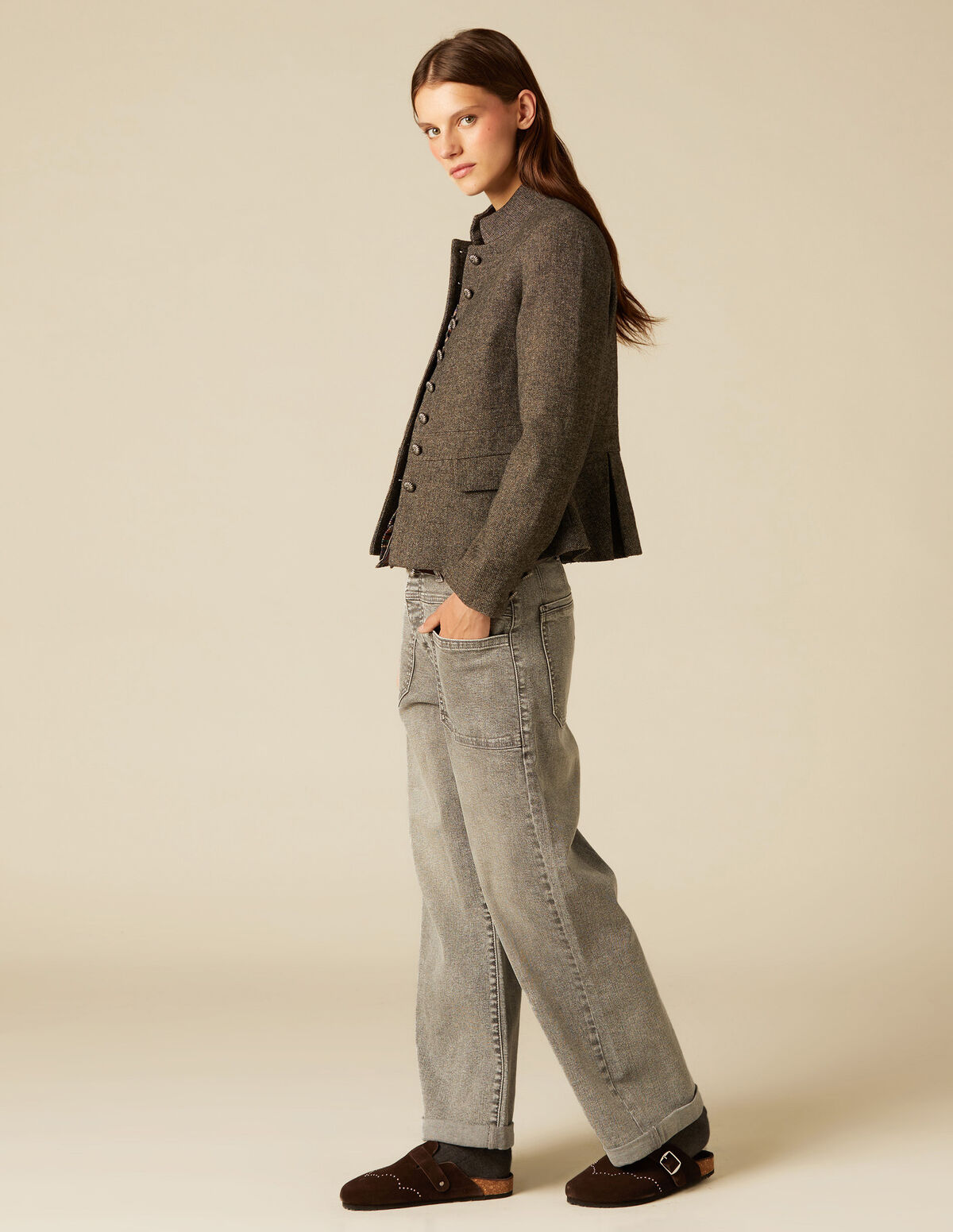 HERRINGBONE BLAZER 