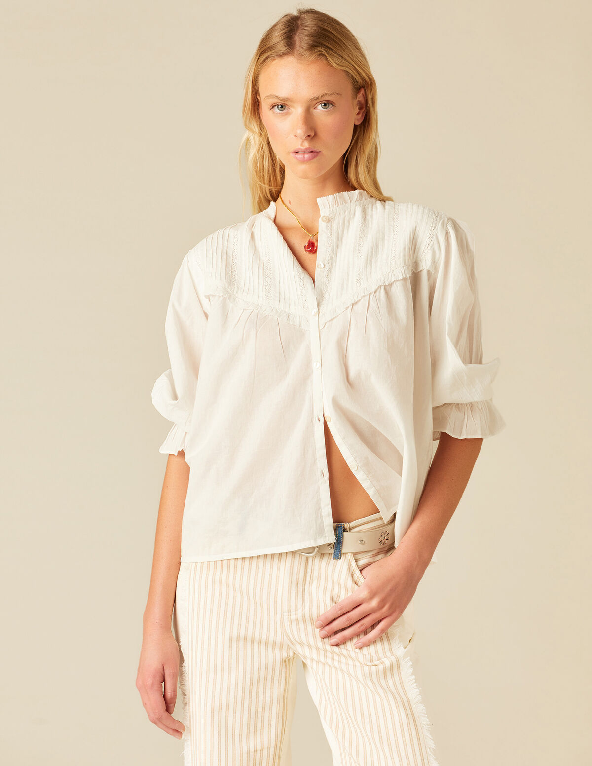CAMISA ROMANTICA ANTRACITA