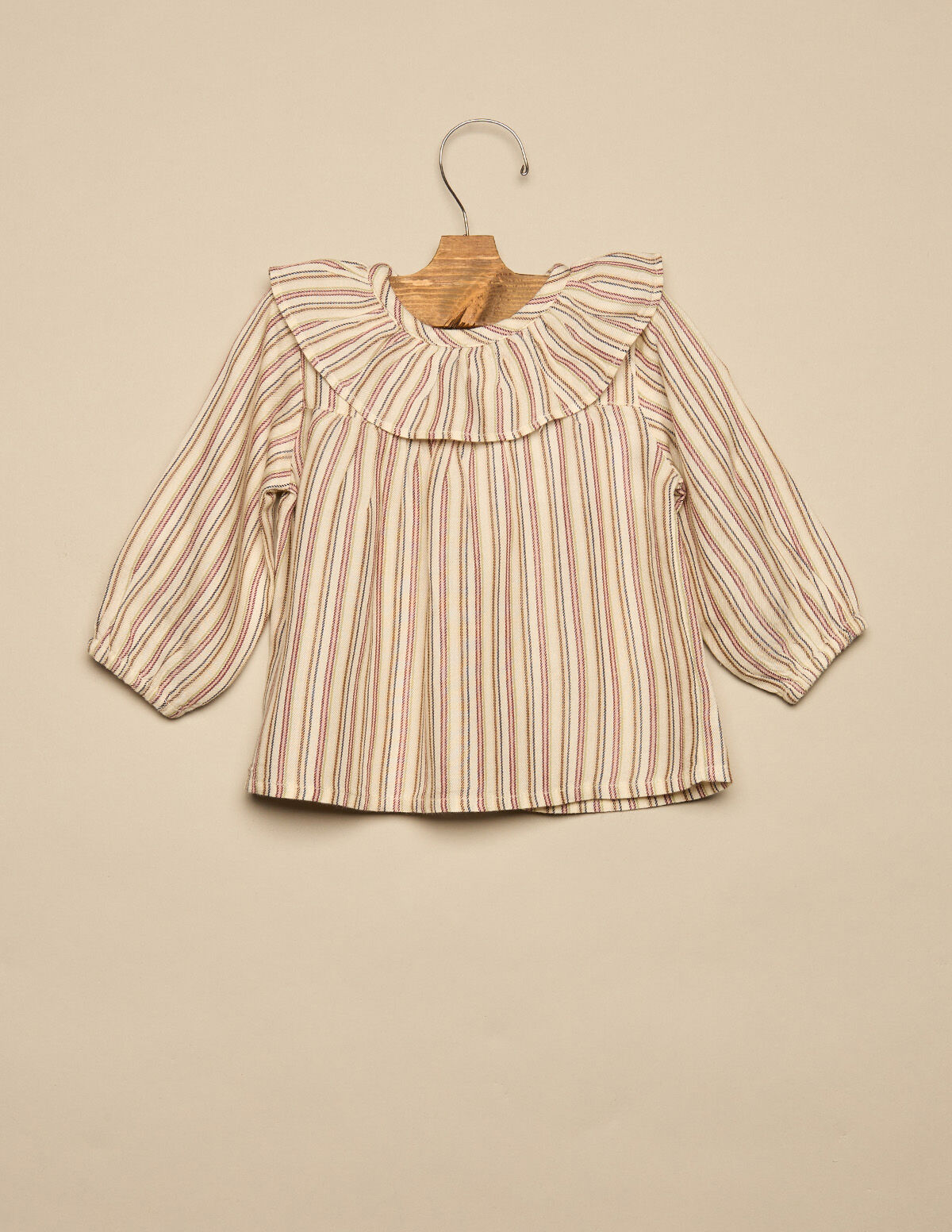 BLUE AND MUSTARD STRIPED SHIRT