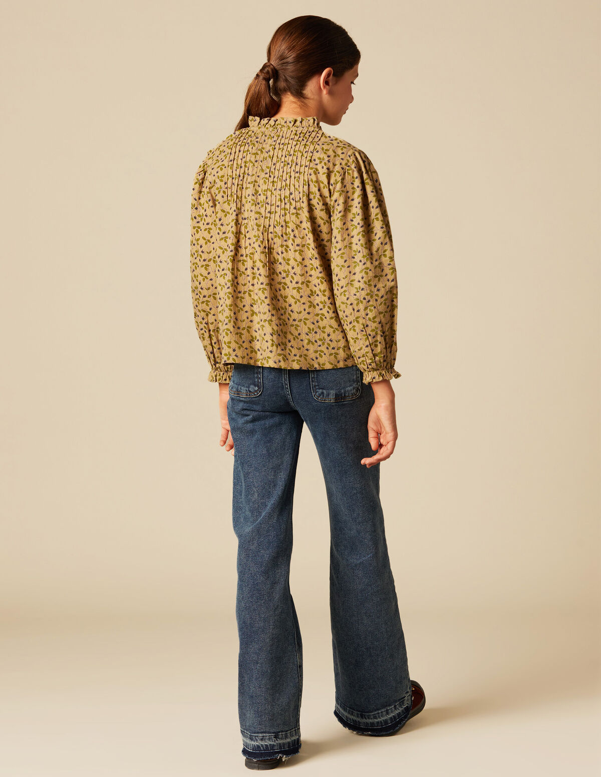 BLUE WIDE-LEG JEANS