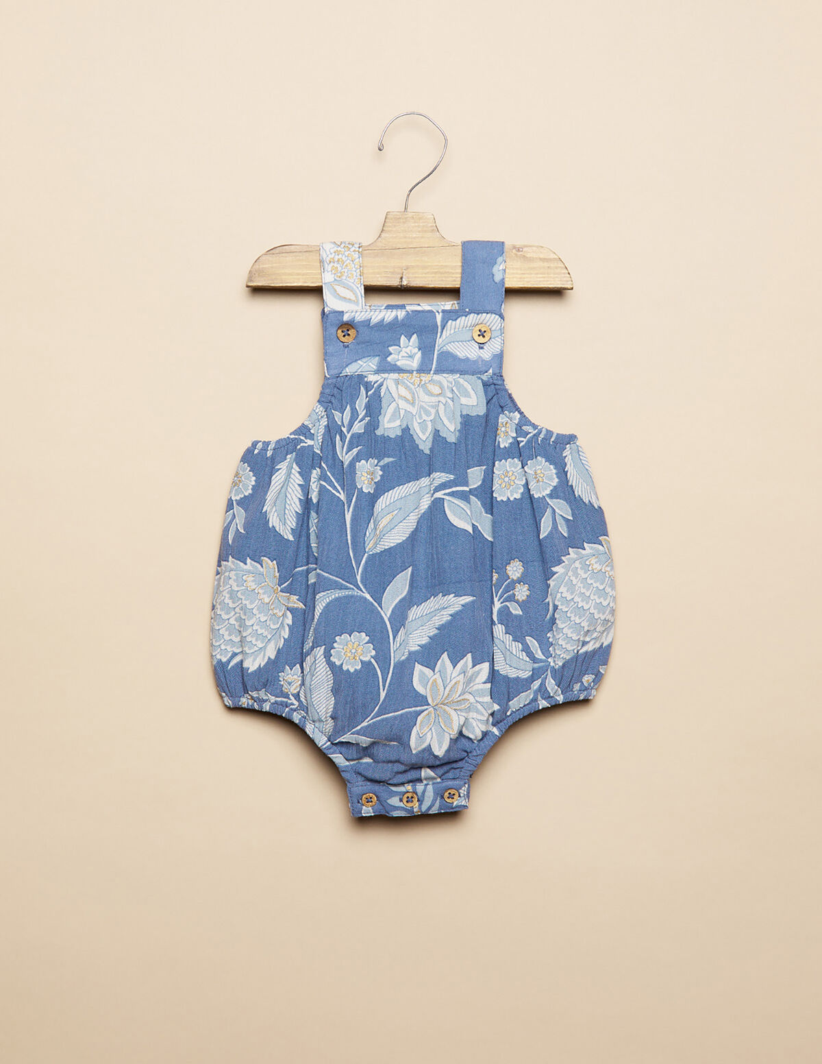 BLUE FLOWER PRINT PLAYSUIT