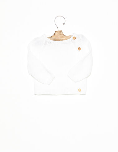 Pull boutons blanc - Pulls et Swearshirts - Nícoli