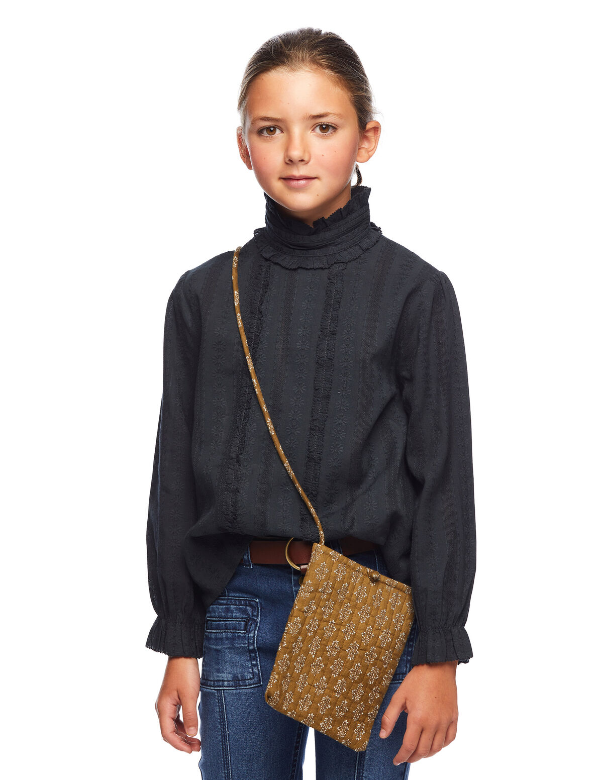 Camisa cuello perkins dobi antracita