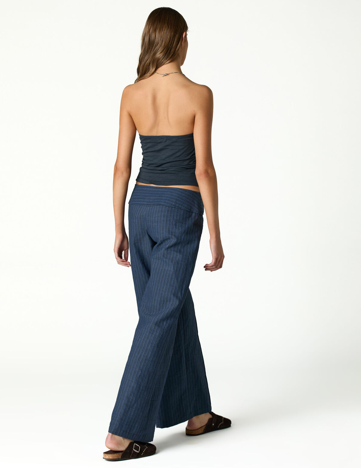 BLUE STRIPED TROUSERS