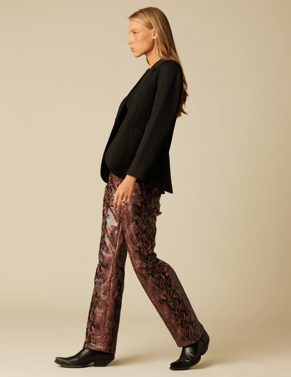 CALÇAS ANIMAL PRINT CASTANHAS