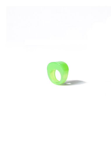 Anillo ovalado resina verde claro - Anillos - Nícoli