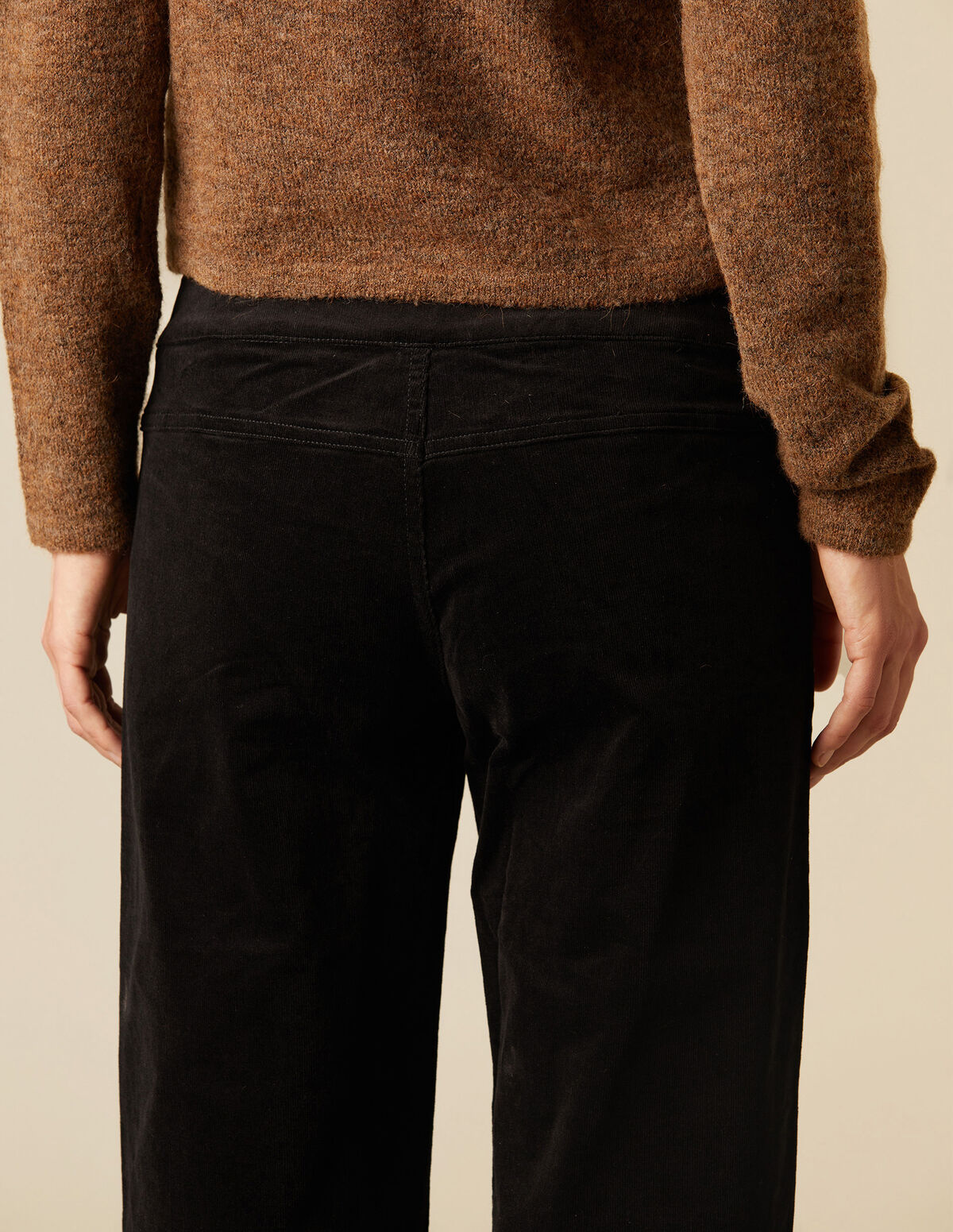 BLACK EMBROIDERED TROUSERS