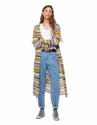 Multicoloured striped oversize jacket - Perfect Suitcase - Nícoli
