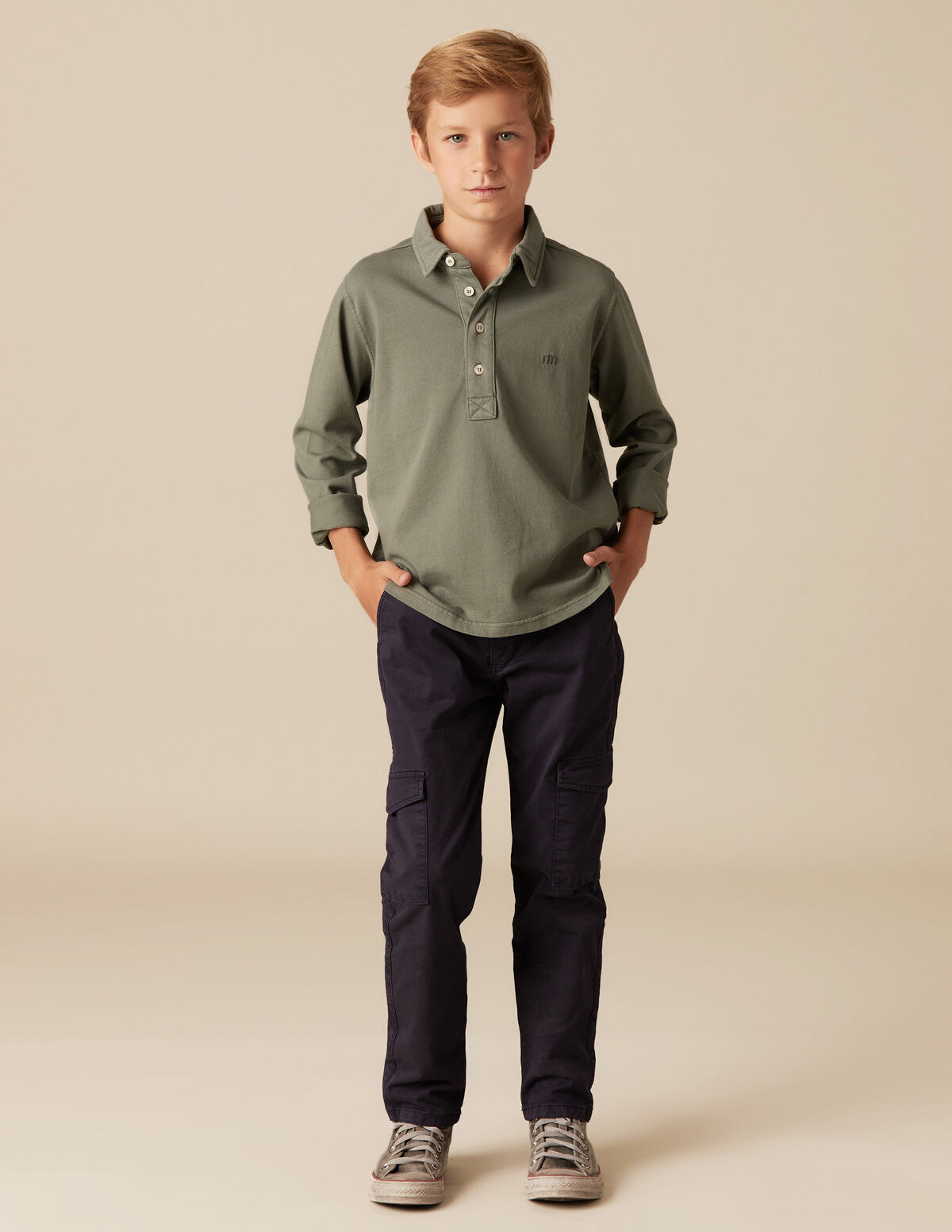 BLUE CARGO TROUSERS