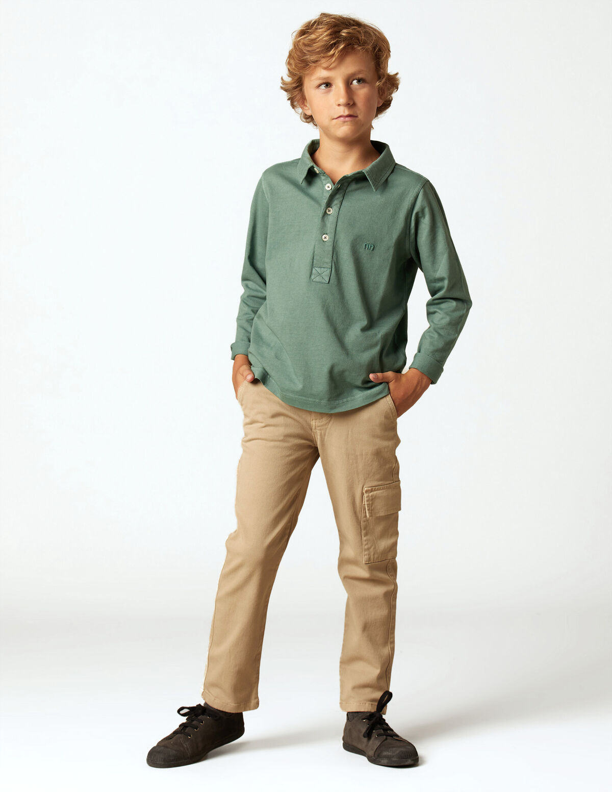 OLIVE CARGO TROUSERS