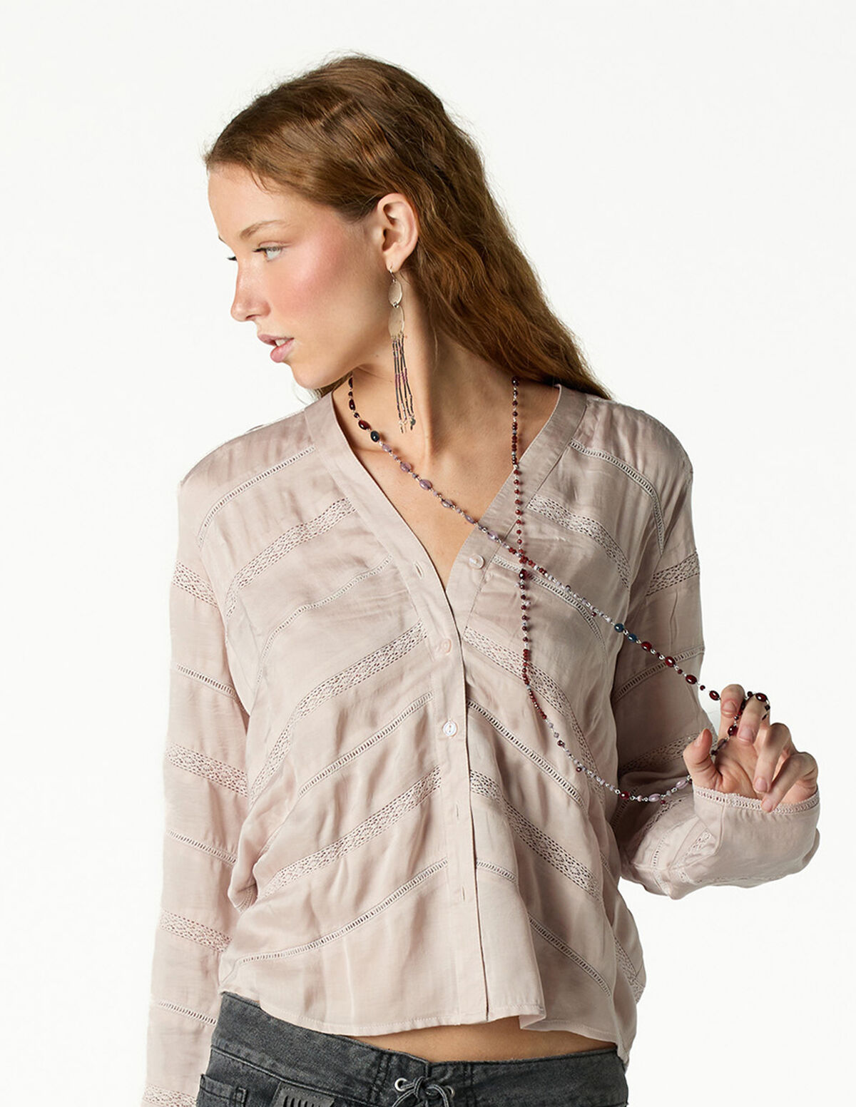 CAMISA BORDADOS ESPIGA ANTRACITE