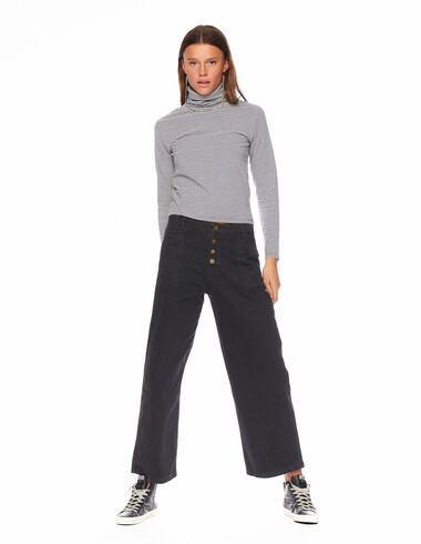 Anthracite cropped trousers pockets - View all > - Nícoli