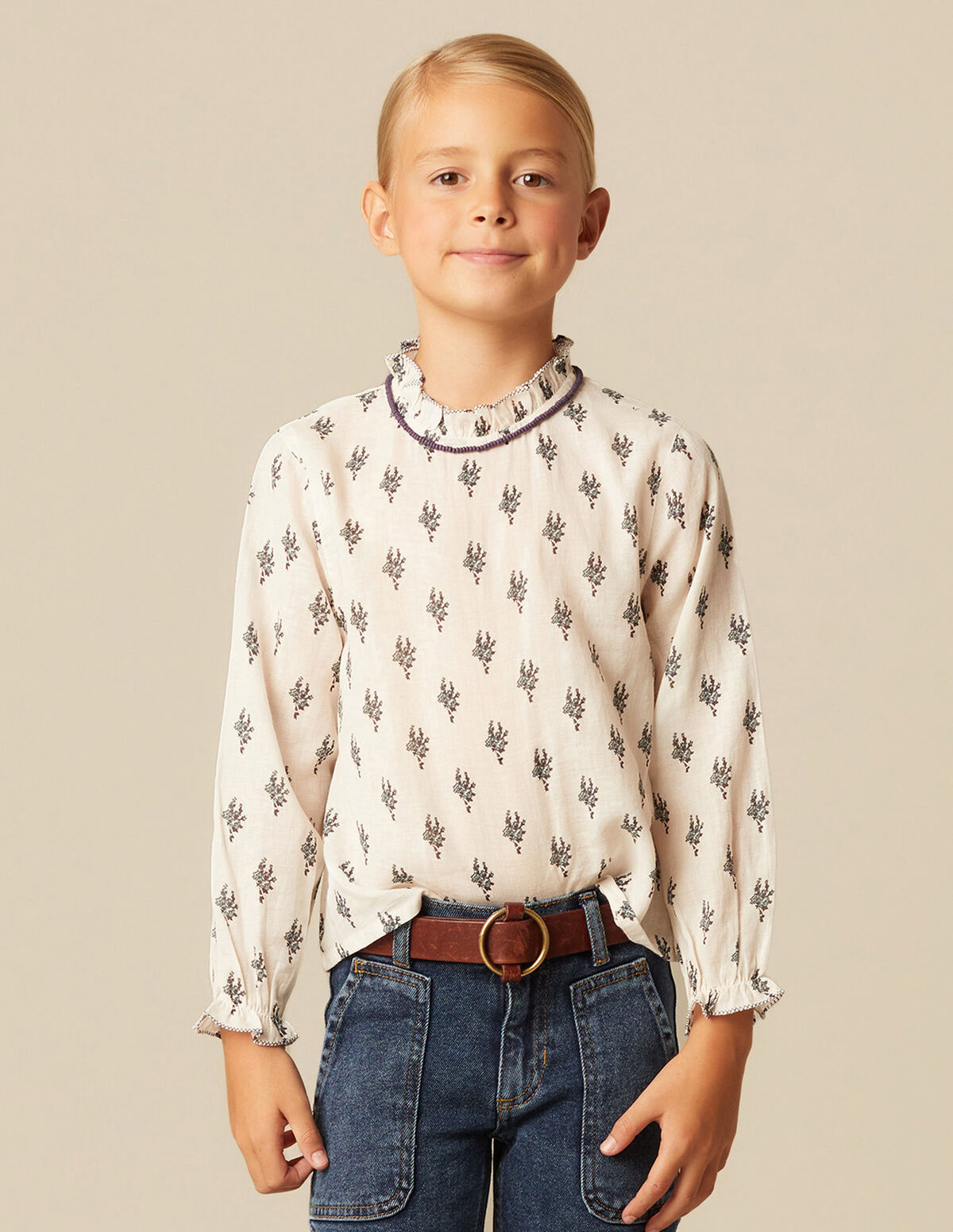 CHEMISE BOUQUETS BLEUE