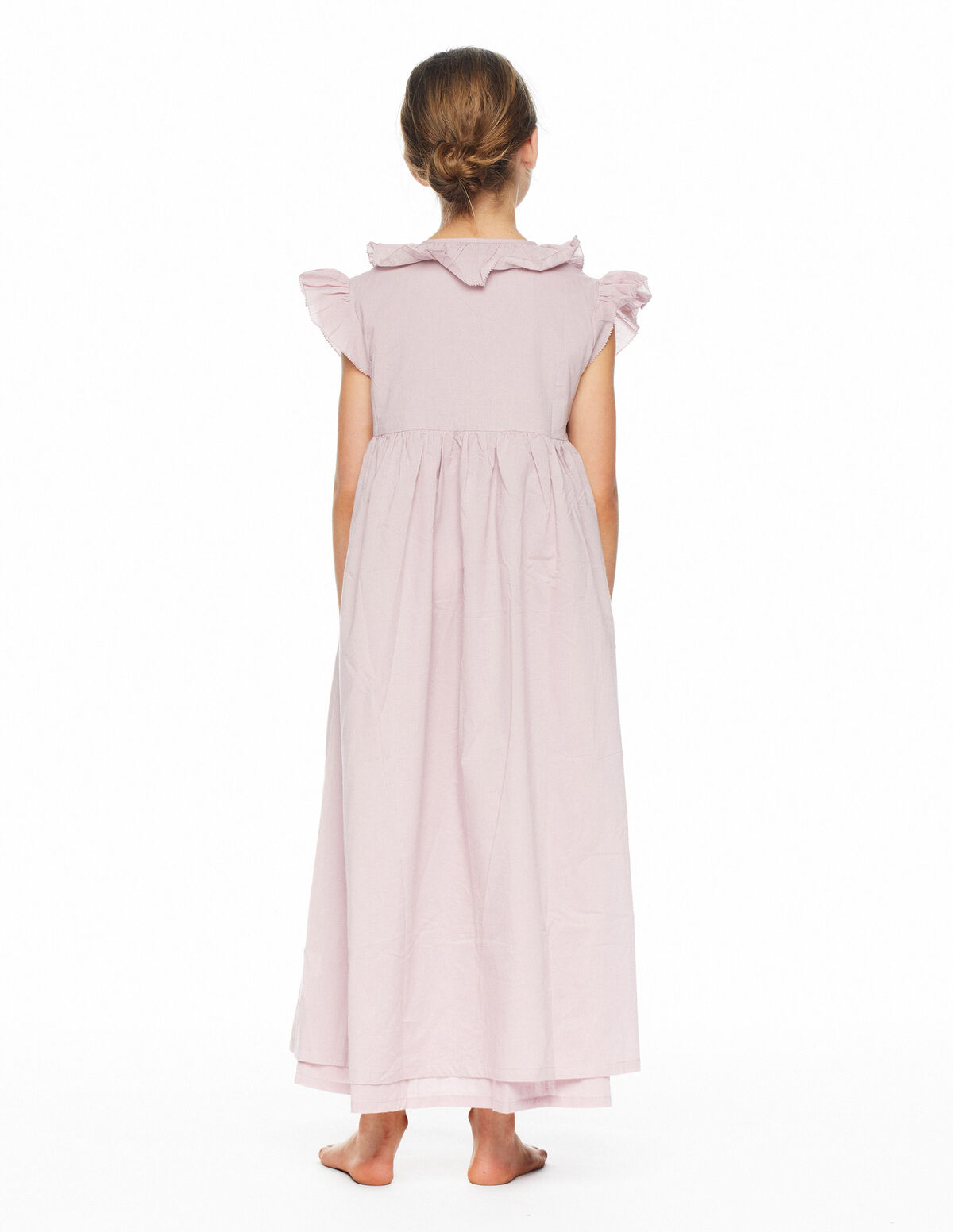 Robe de chambre rose nid écrue