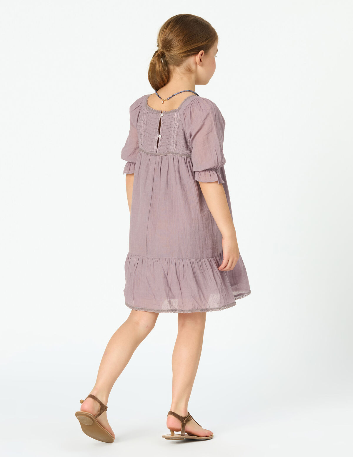 OVERCAST PIN-TUCK DRESS