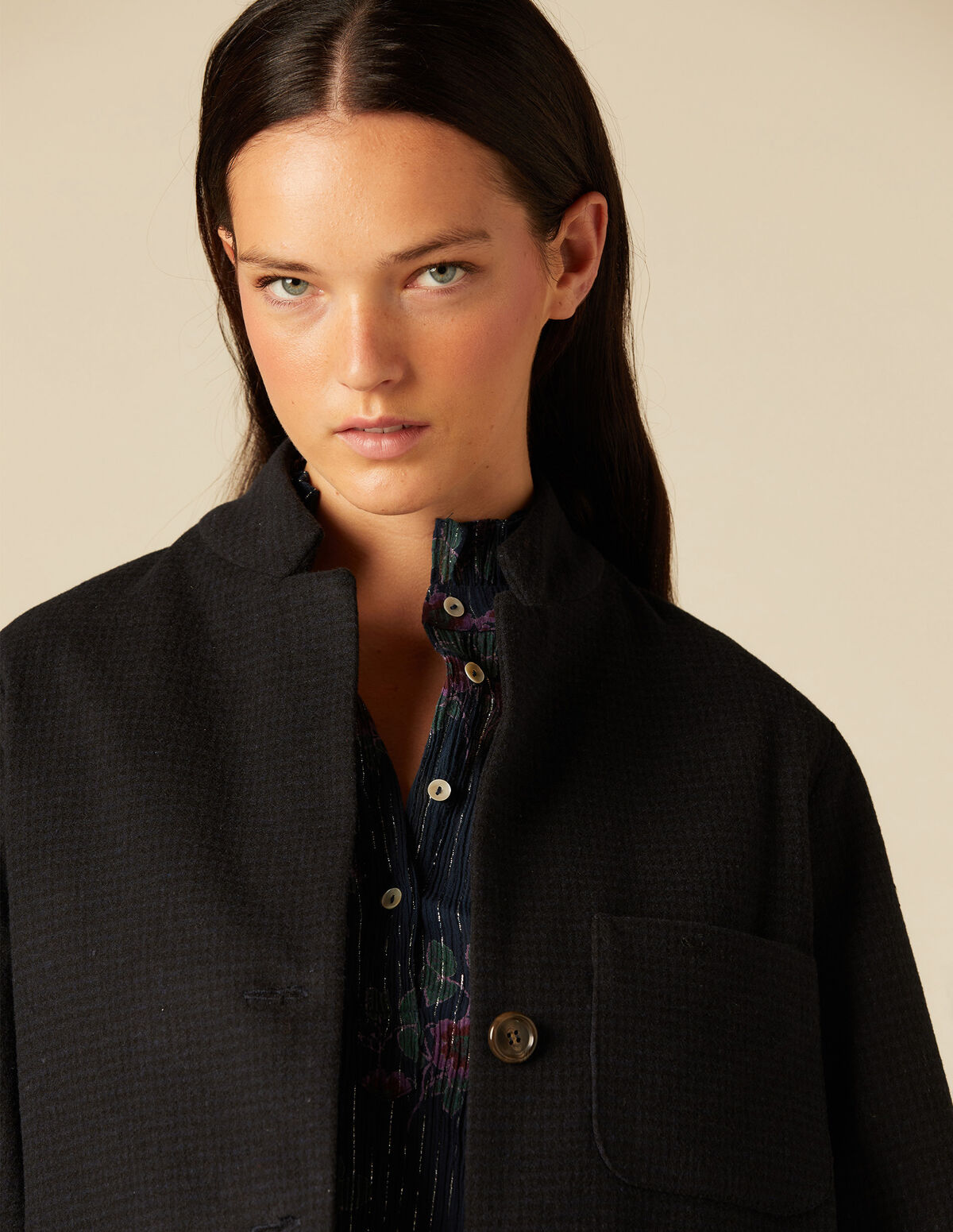 MANTEAU OVERSIZE PETITS CARREAUX