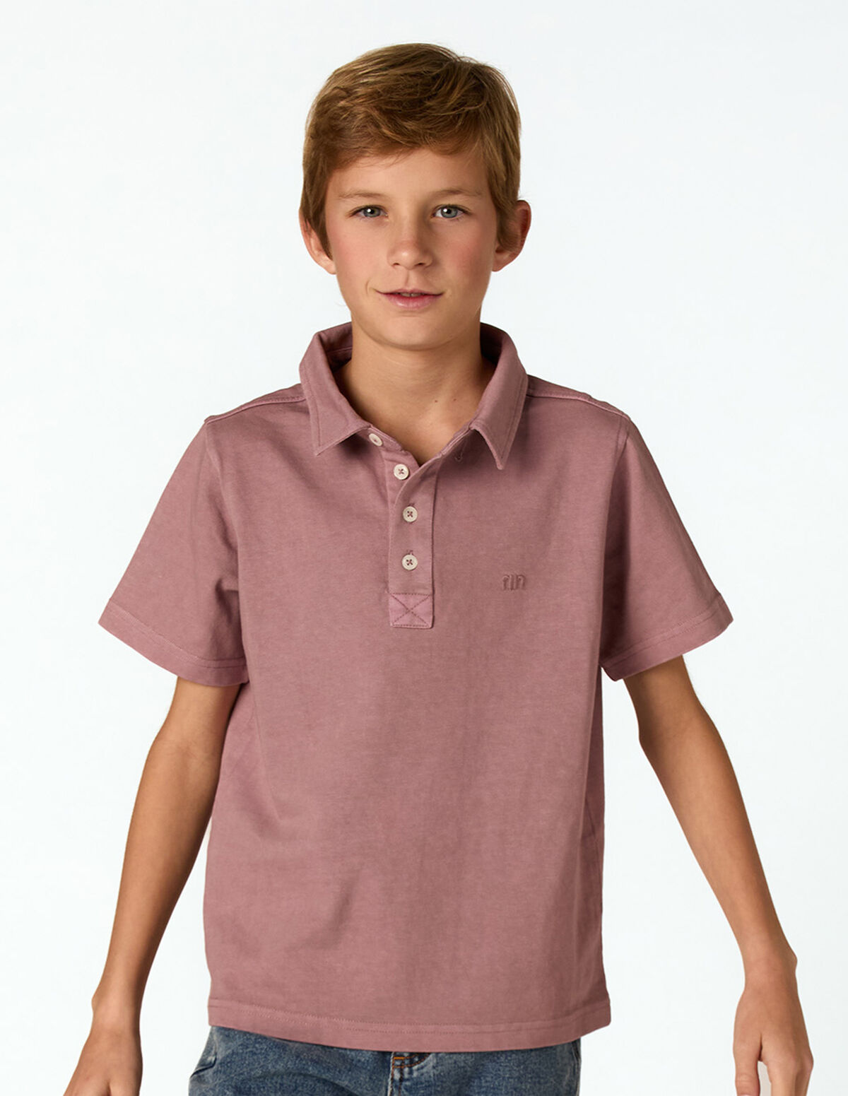 ANILINE BLUE 'NN' POLO SHIRT