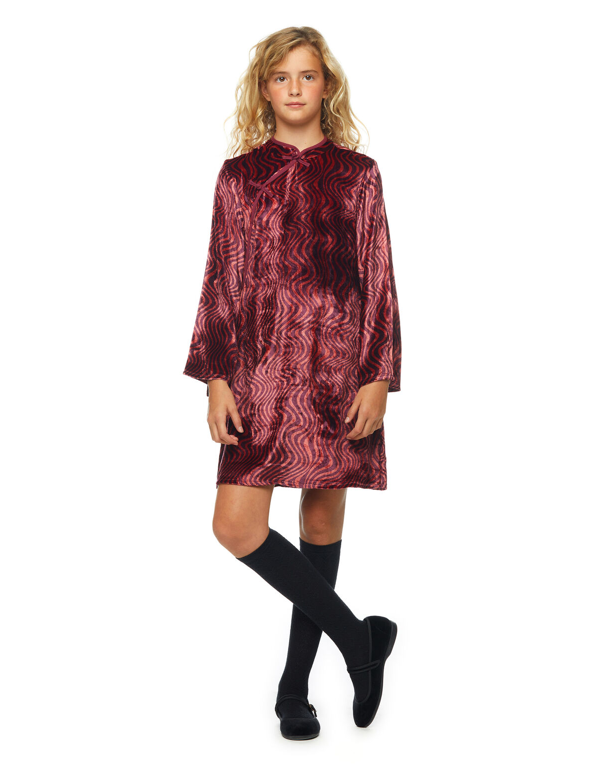 VELVET WAVY DRESS