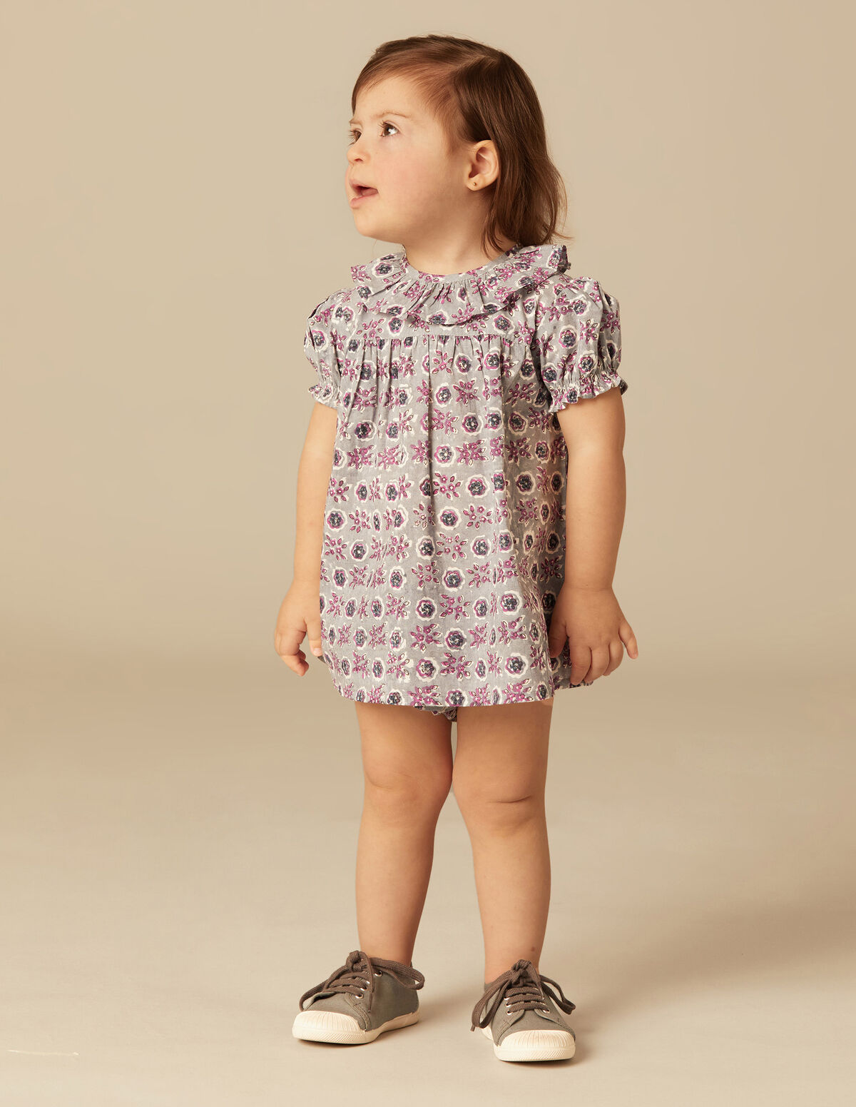 GREEN BRANCH PRINT DRESS