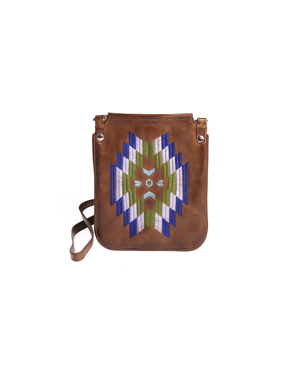 BLUE EMBROIDERED BAG