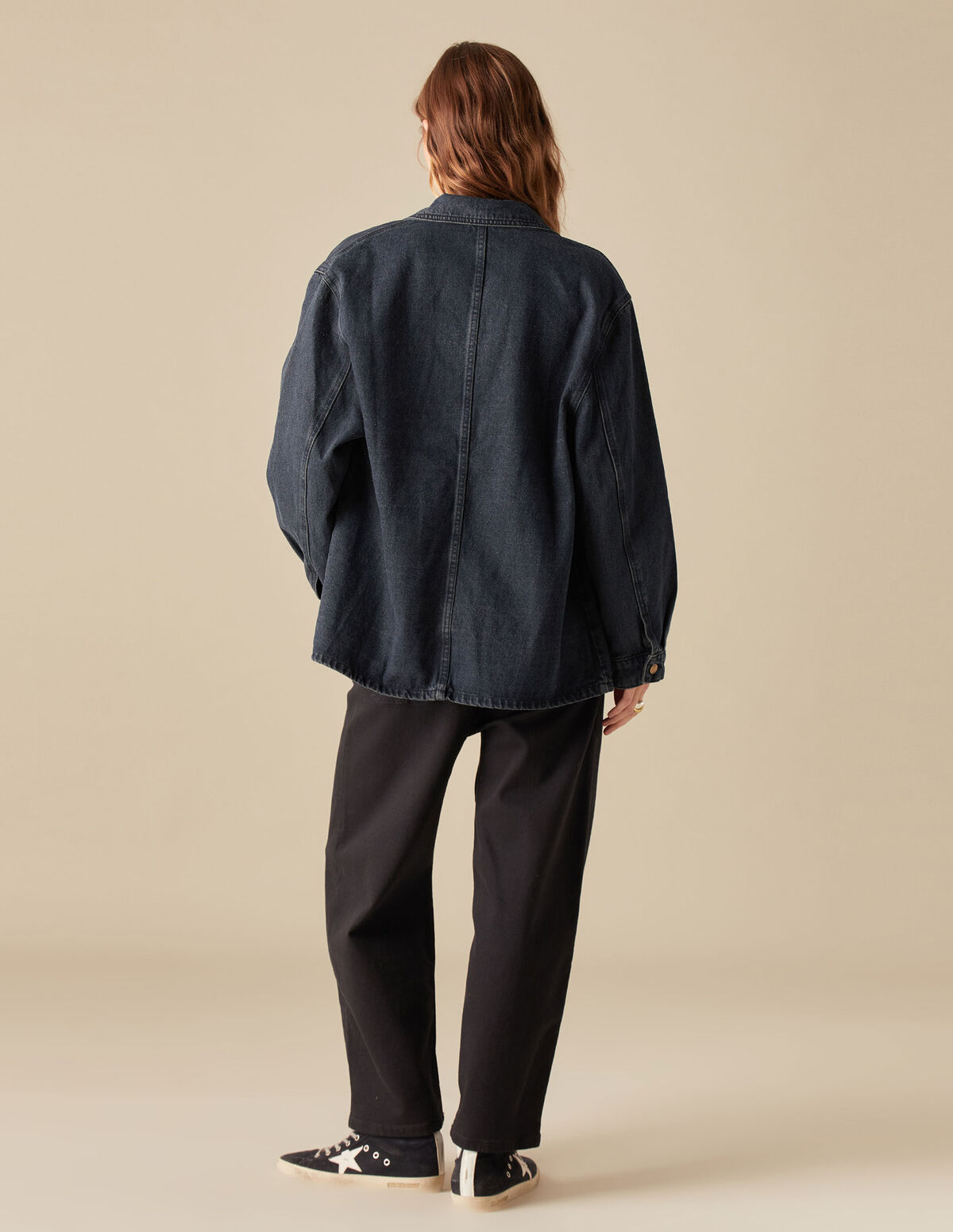BLUE/BLACK DENIM JACKET POCKETS
