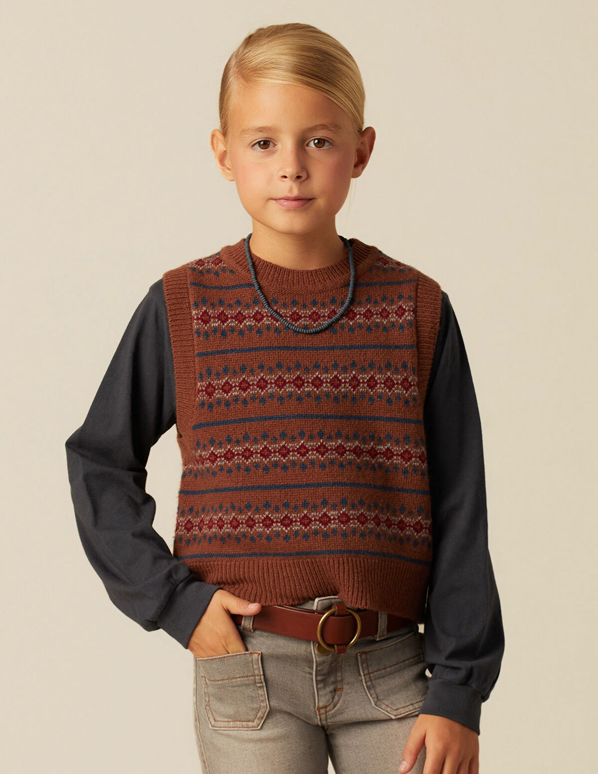 CHALECO PUNTO MULTICOLOR