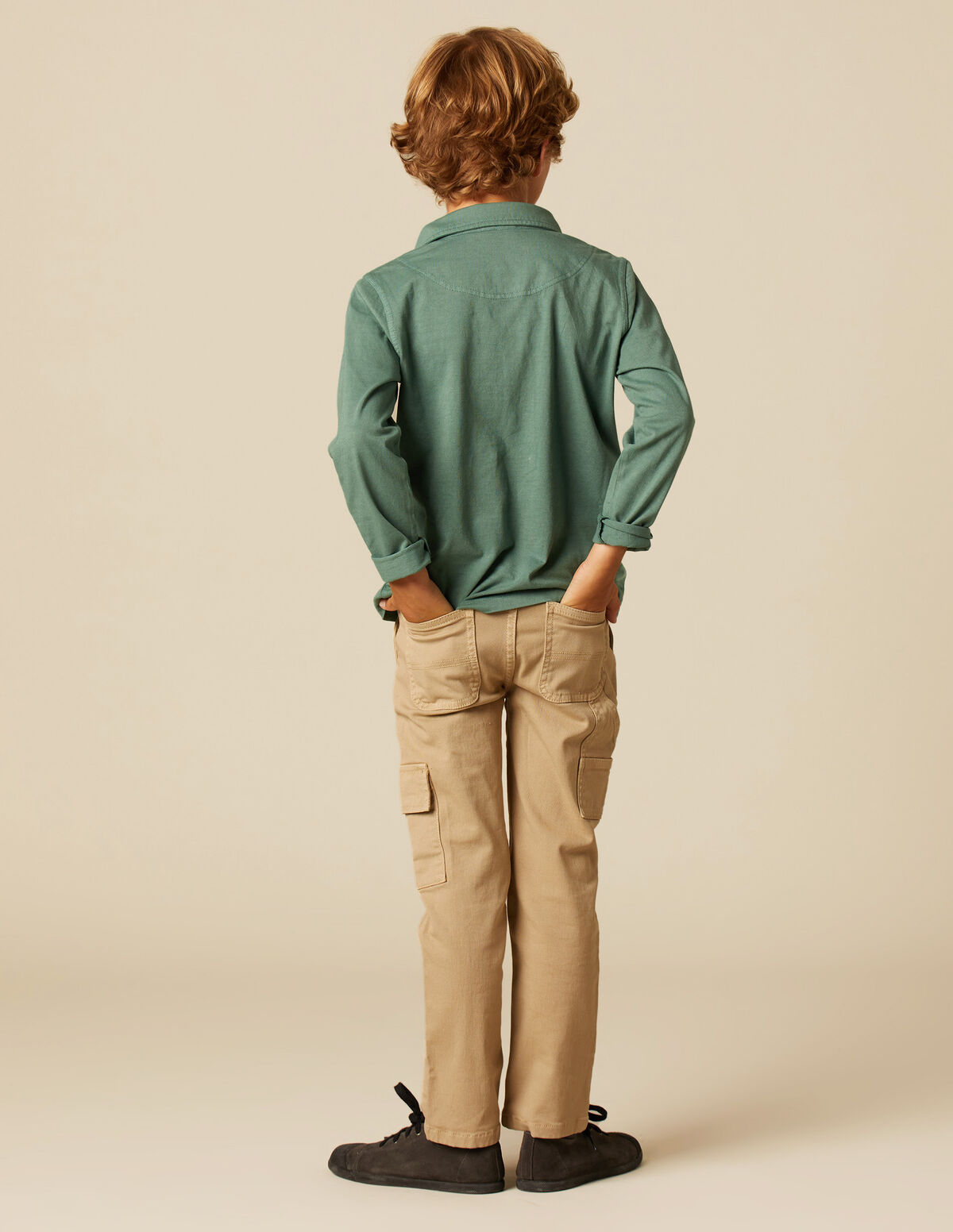 OLIVE CARGO TROUSERS