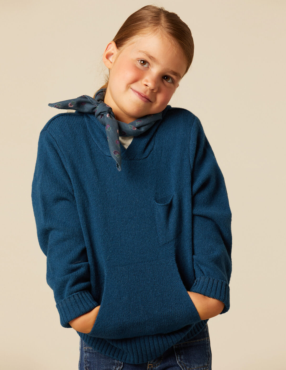 PULL CAPUCHE BLEU NUIT