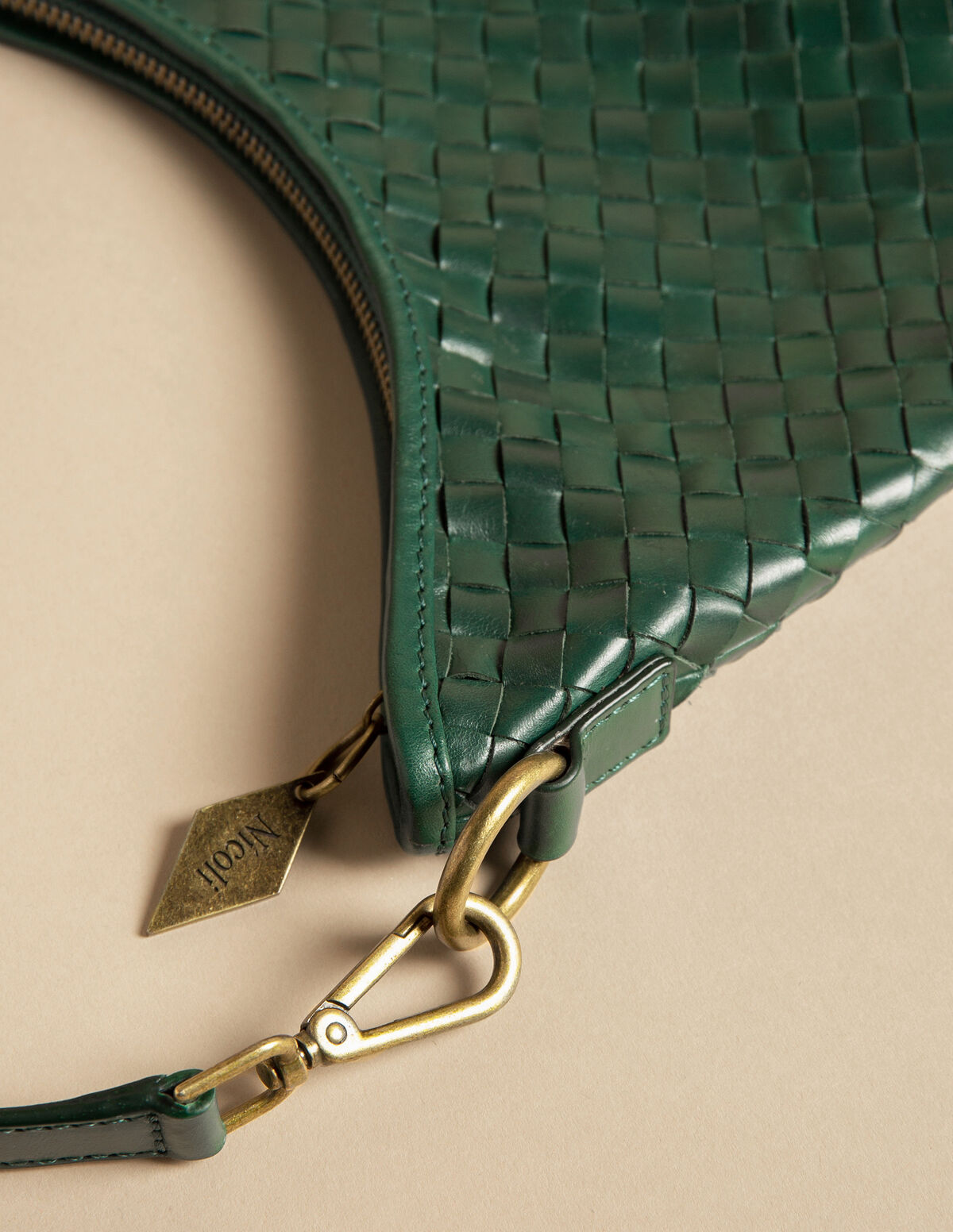 BOLSO TRENZADO MINI MARRÓN