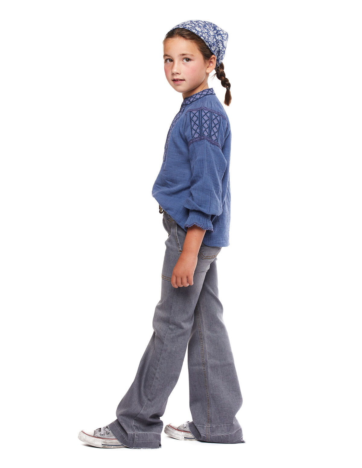 Cobalt embroidered shirt