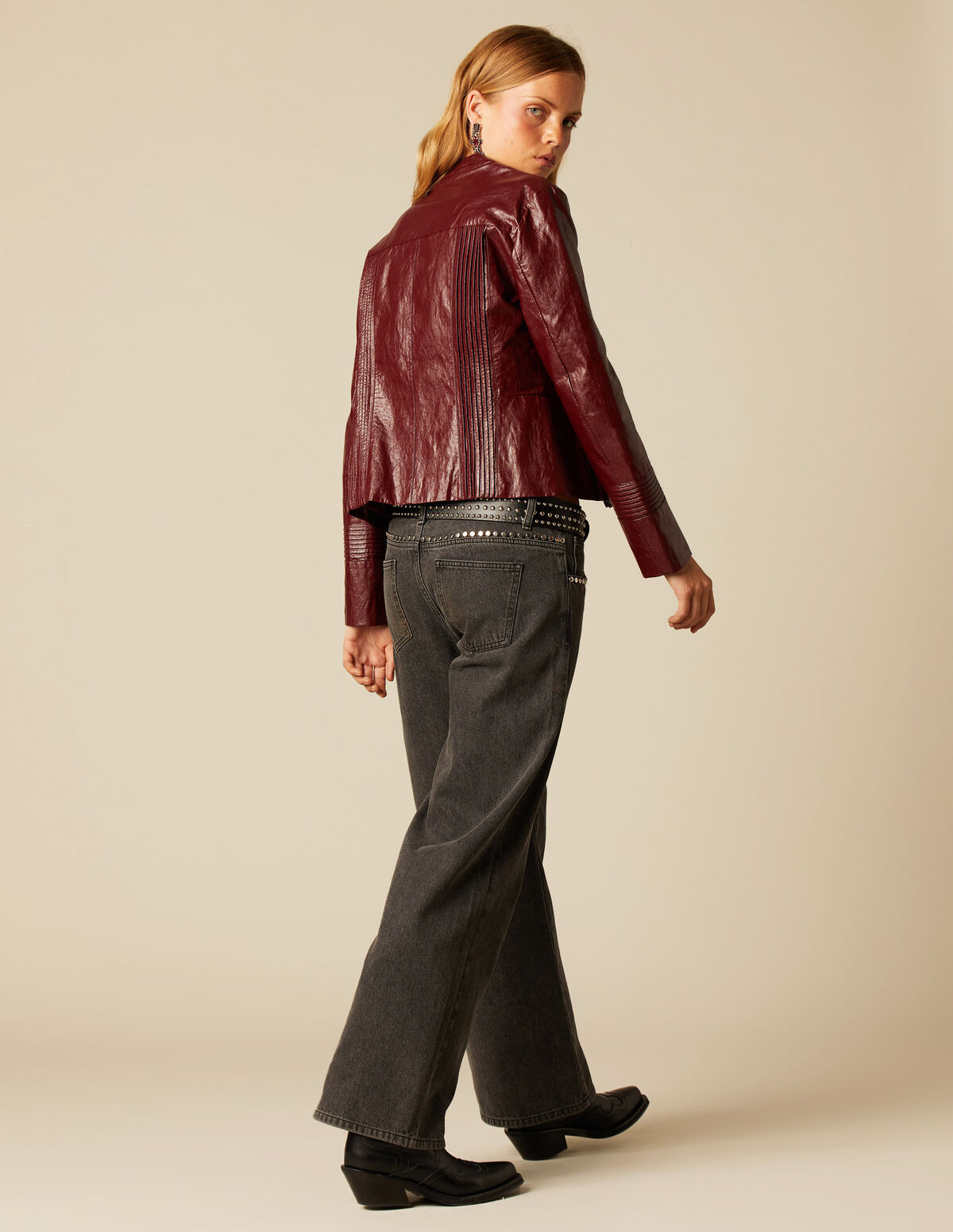 BLUE STUDDED TROUSERS