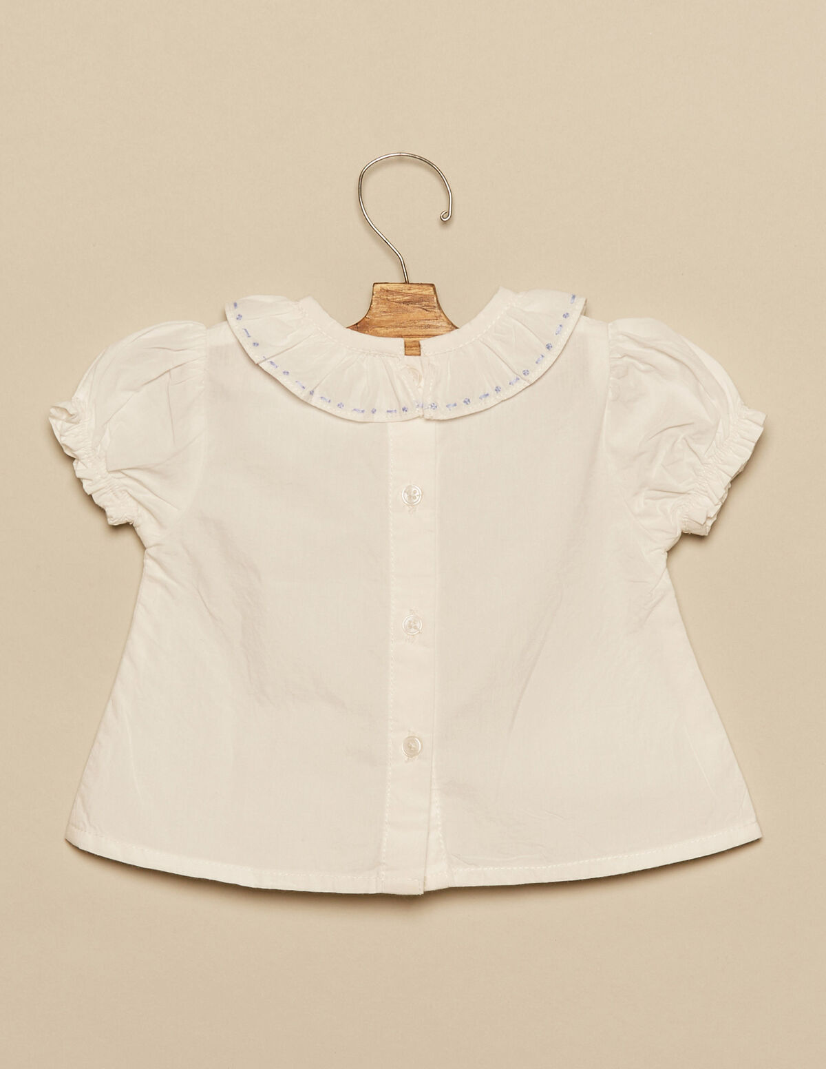 CHEMISE SURPIQÛRES BLEUE