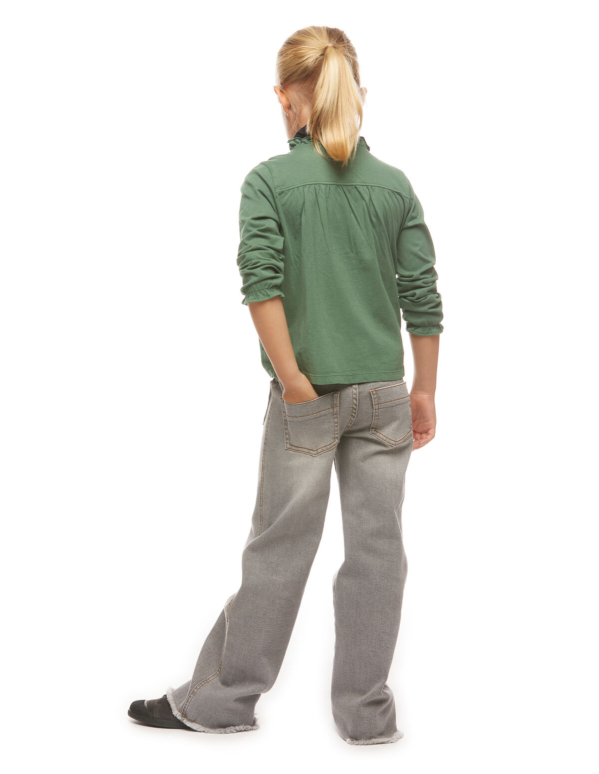 T-SHIRT VERT COL PERKINS 