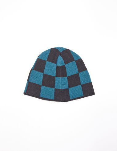 Black and green checked girl's hat - The Square Print - Nícoli