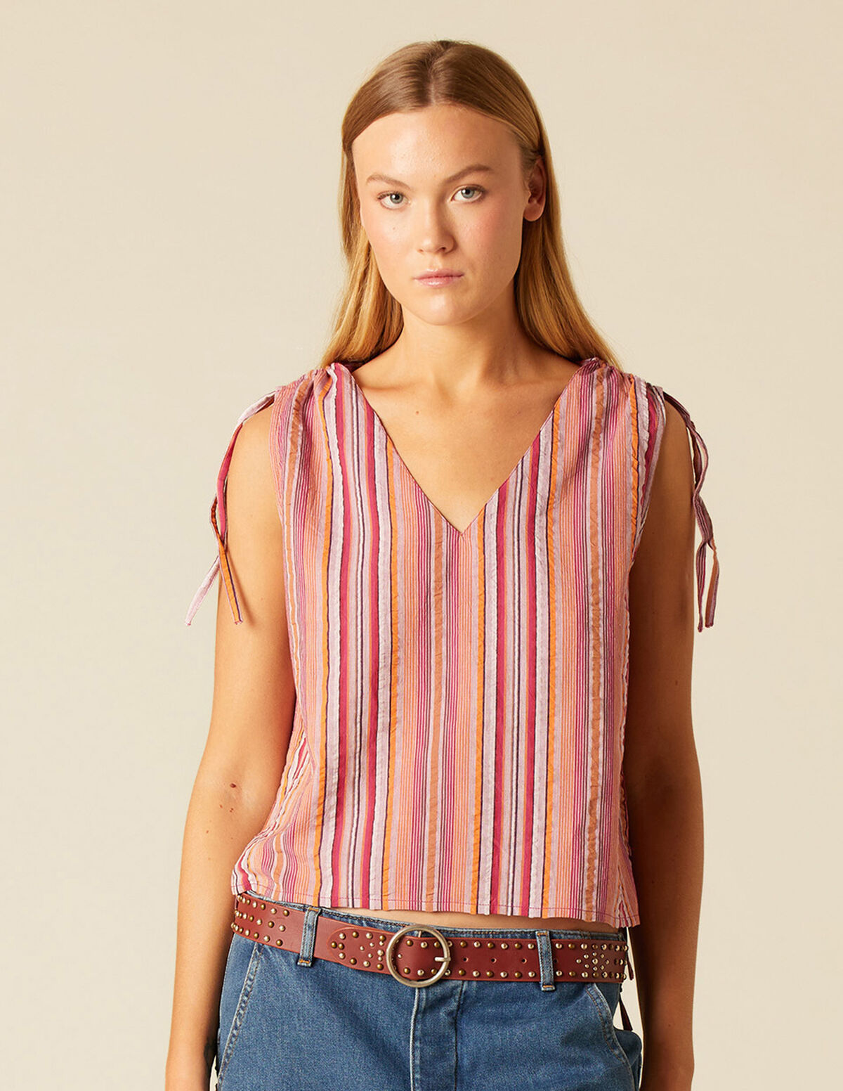 CAMISA RAYA MULTICOLOR MORA