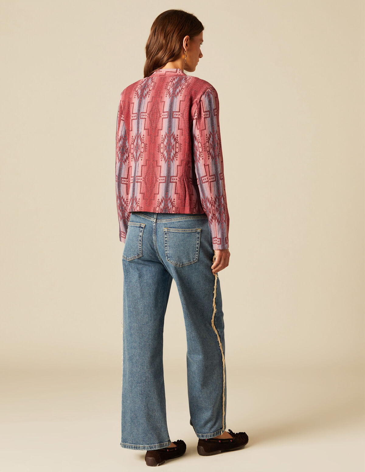 PANTALON FRANGES CÔTÉ BLANC