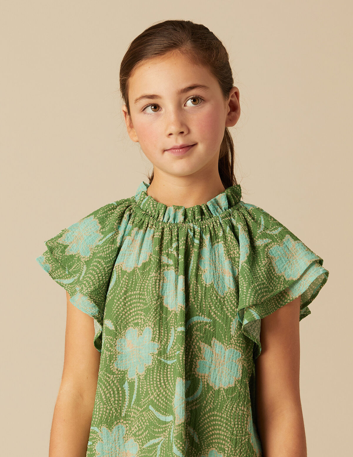 VESTIDO PRINT FLOR VERDES
