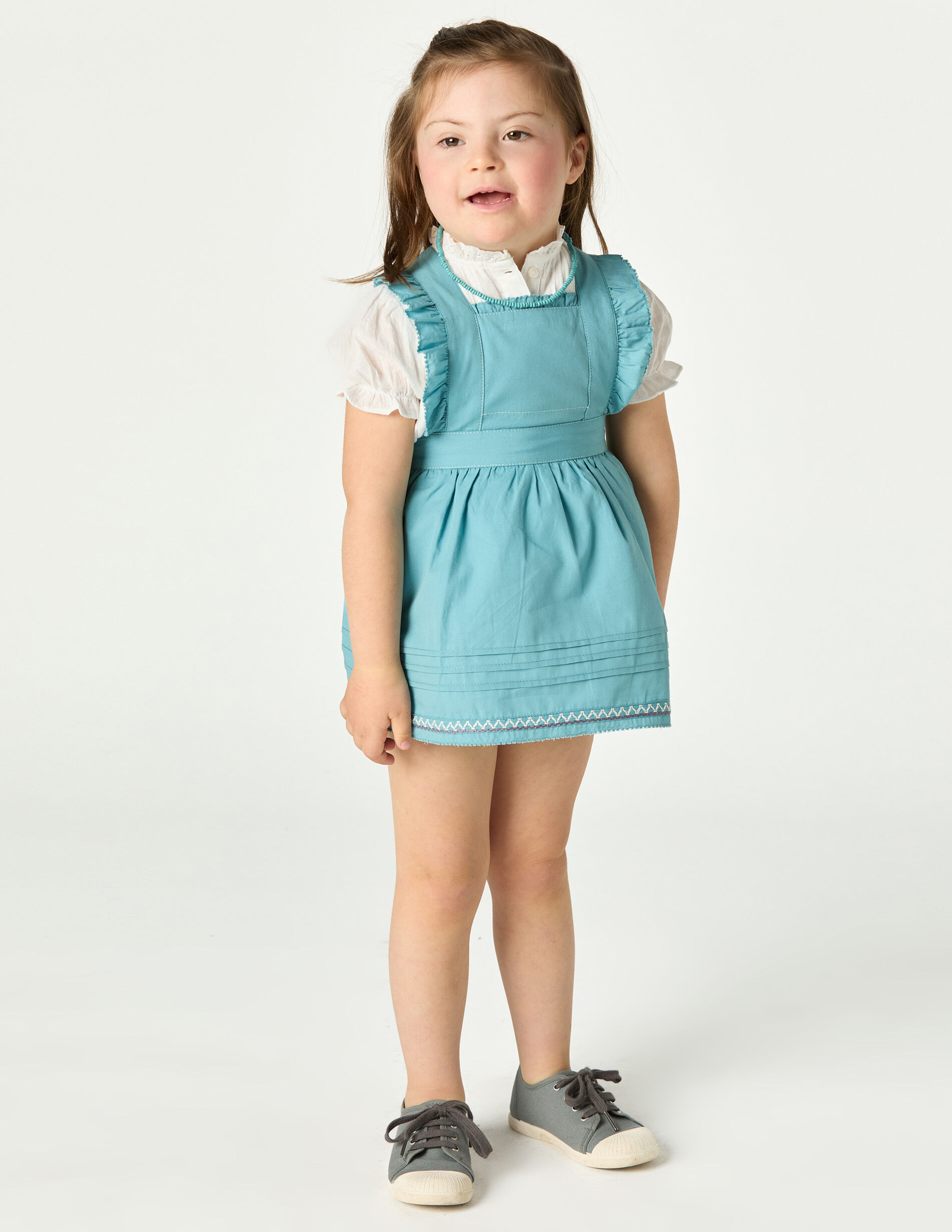 新品 Apolind Pinafore-Eau de nil 7-9y Pond pinafore dress | NICOLI