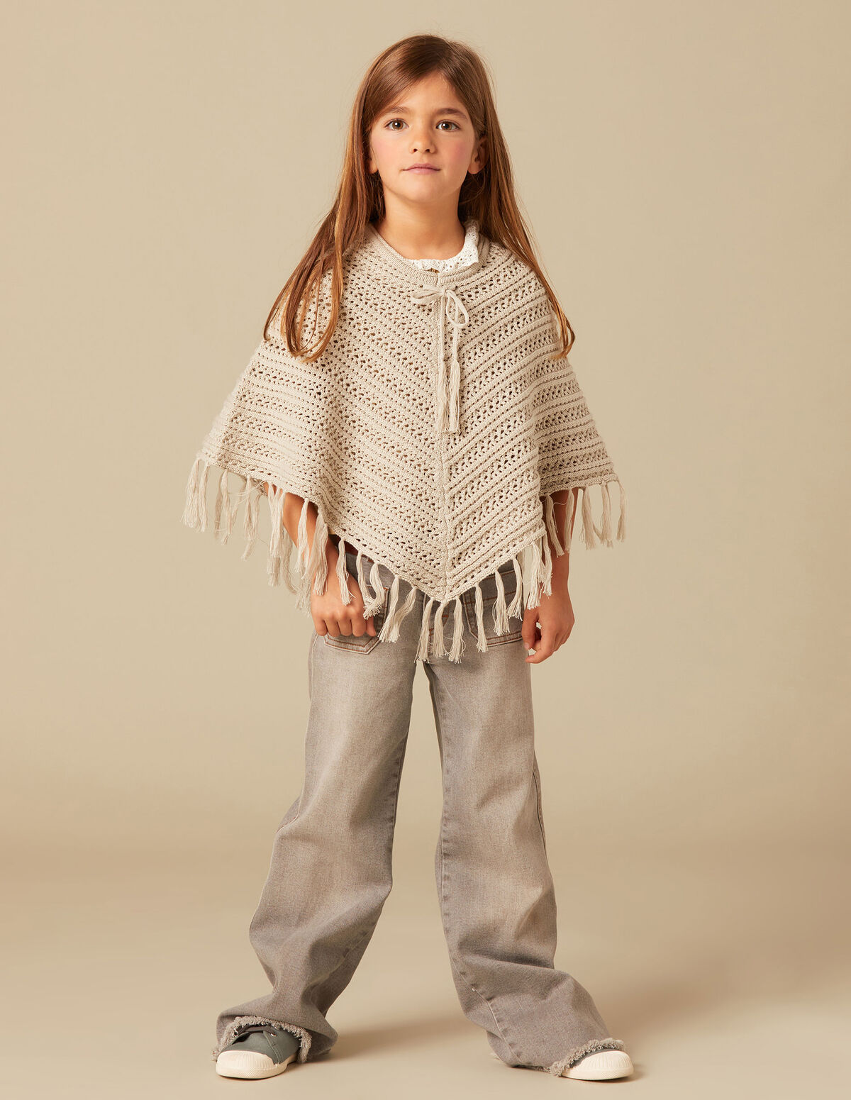 PONCHO FRANGES MAILLE