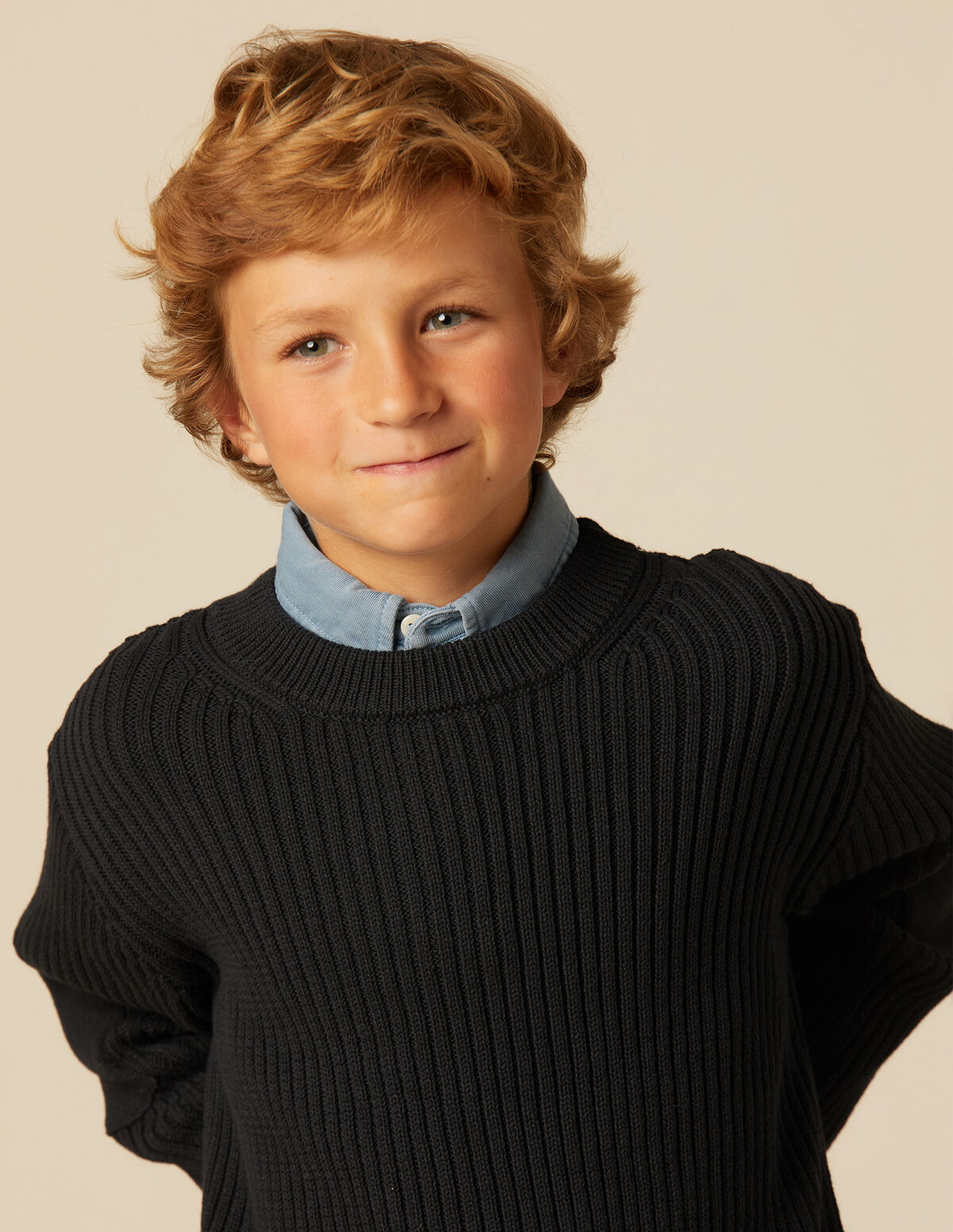 ANTHRACITE RIBBED JUMPER