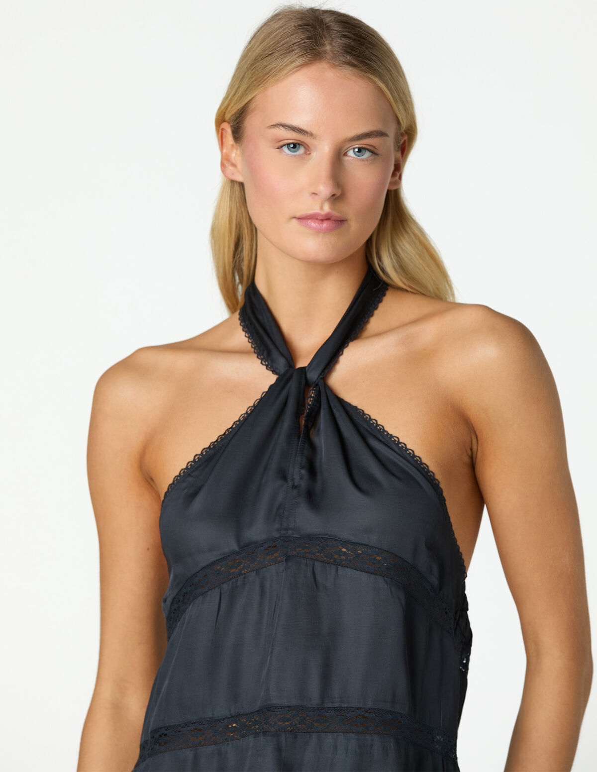 ANTHRACITE LACE KNOT TOP
