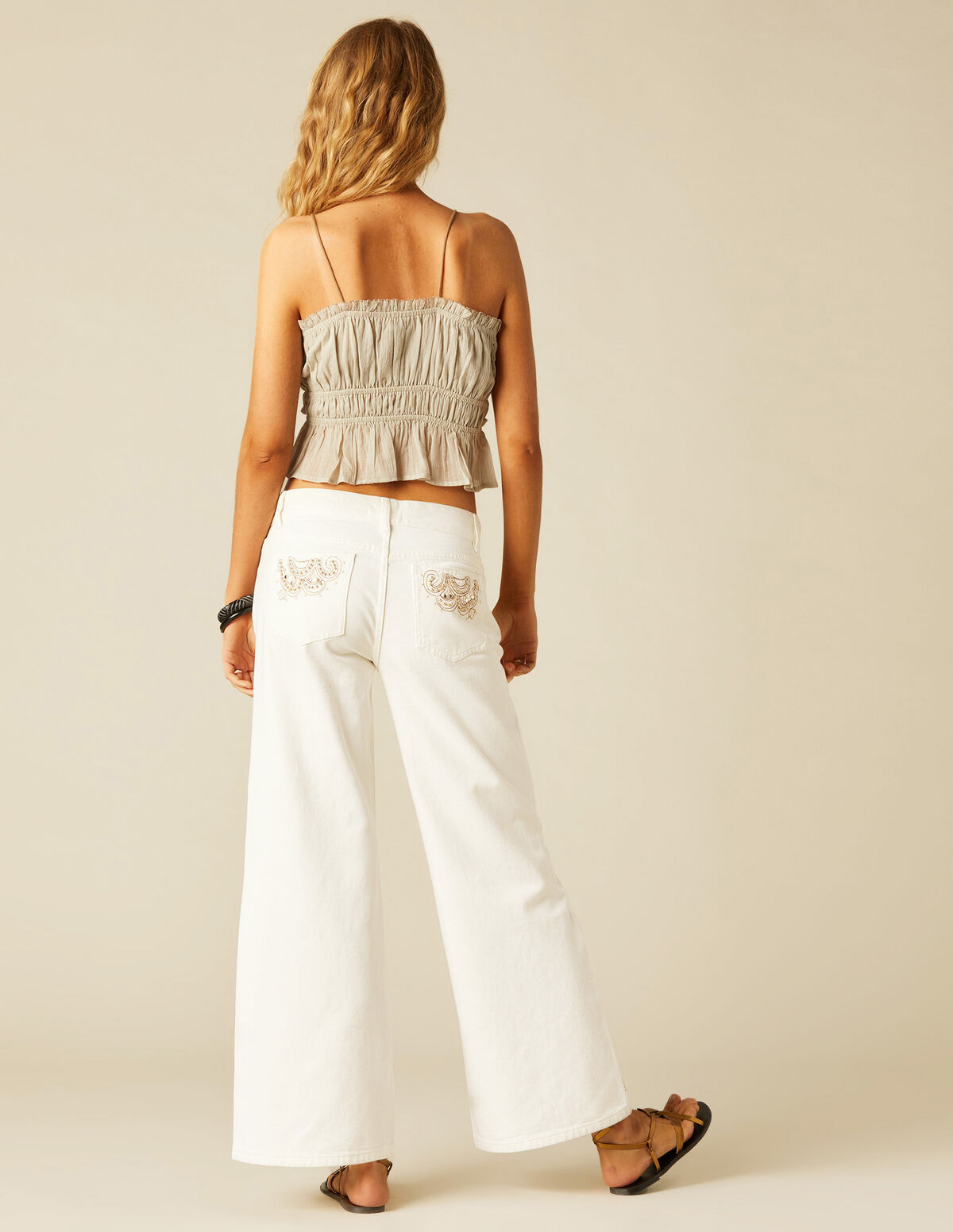 PANTALÓN BLANCO BORDADOS