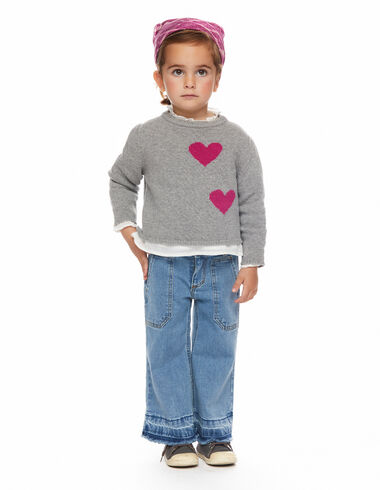 Grey hearts jumper - View all > - Nícoli