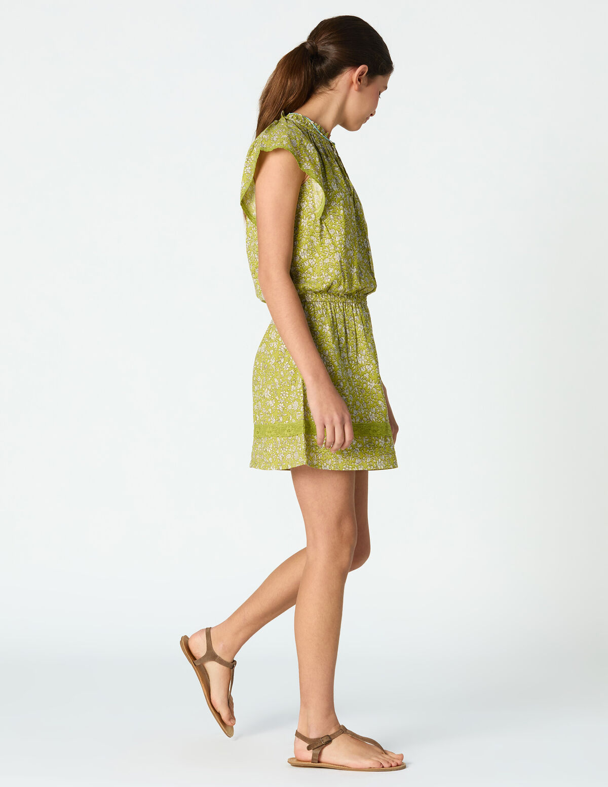 VESTIDO ESTAMPADO TECIDO ALGAE