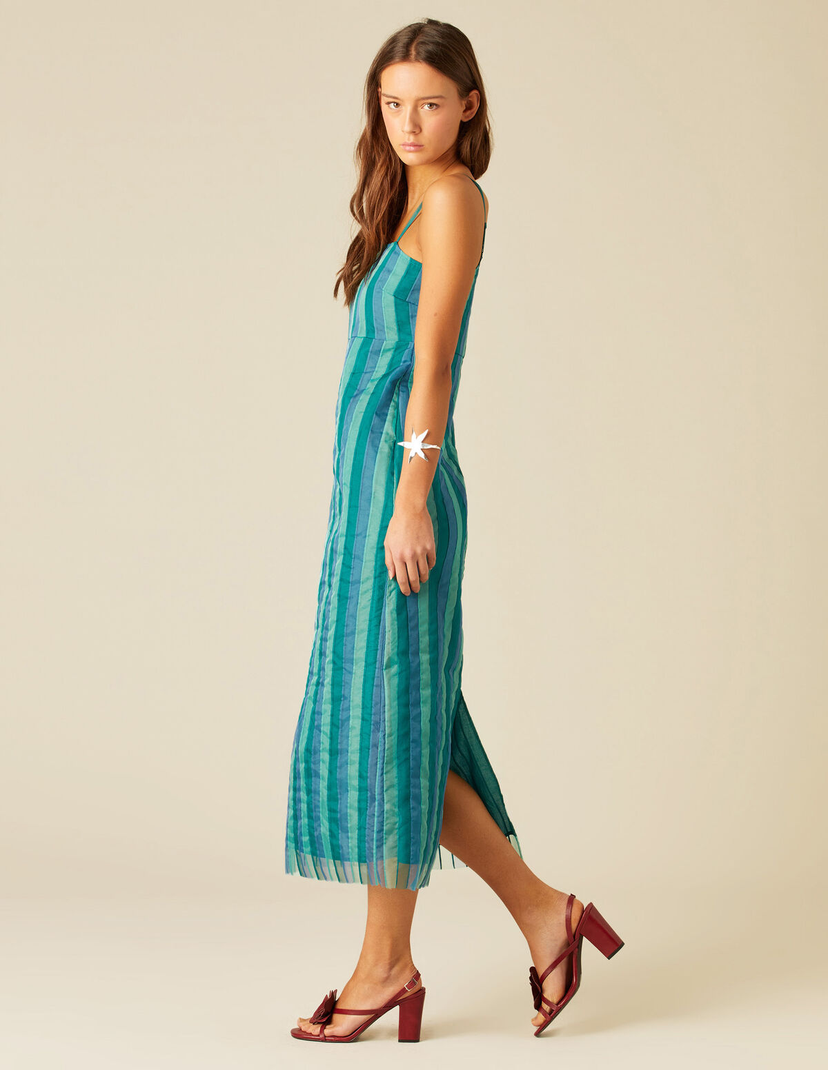 VESTIDO ORGANZA AZULES