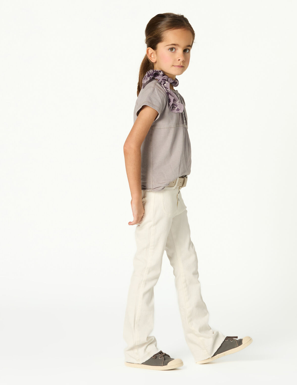 ANILINE BLUE PIN-TUCK T-SHIRT