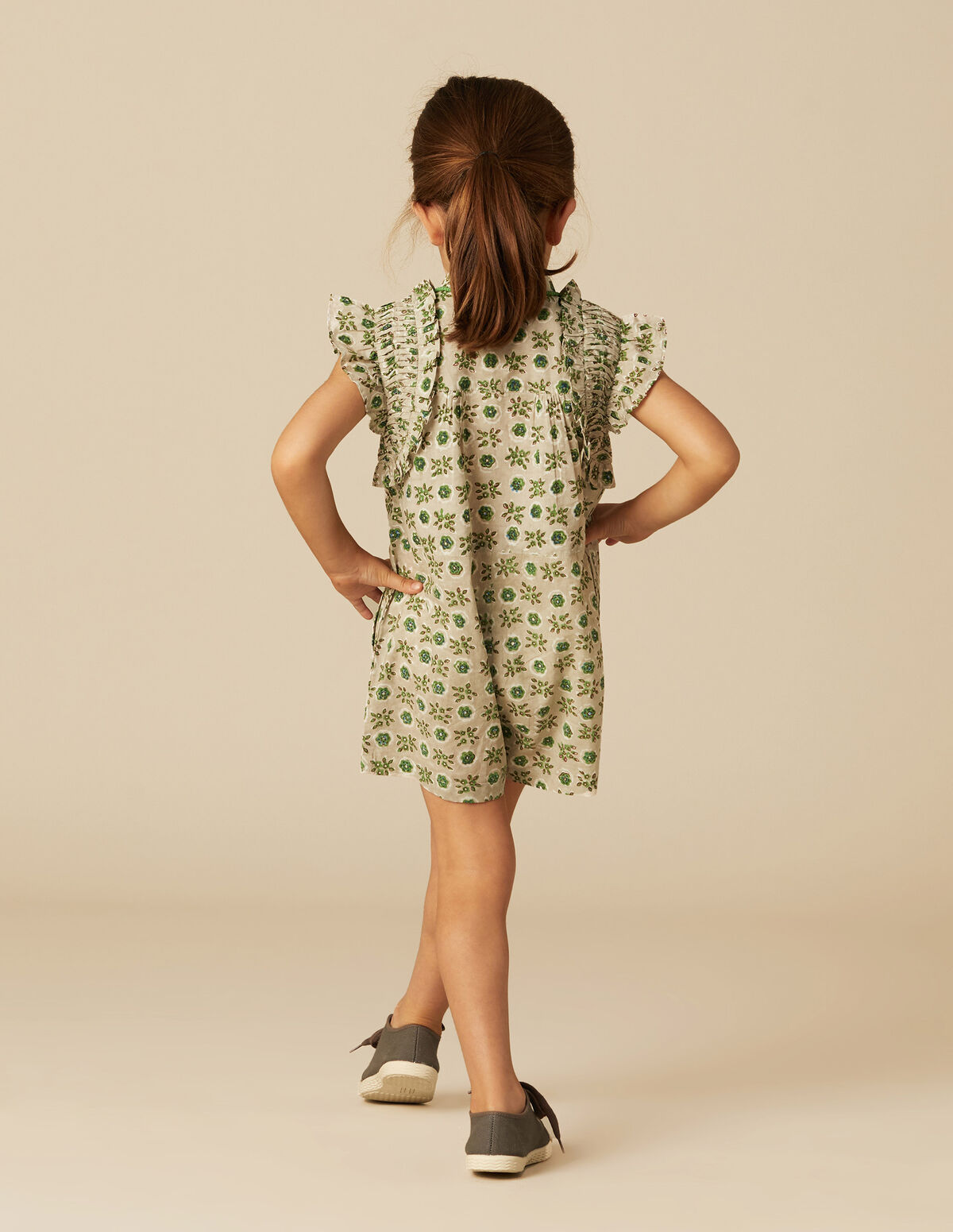 GREEN BRANCH PRINT PLAYSUIT