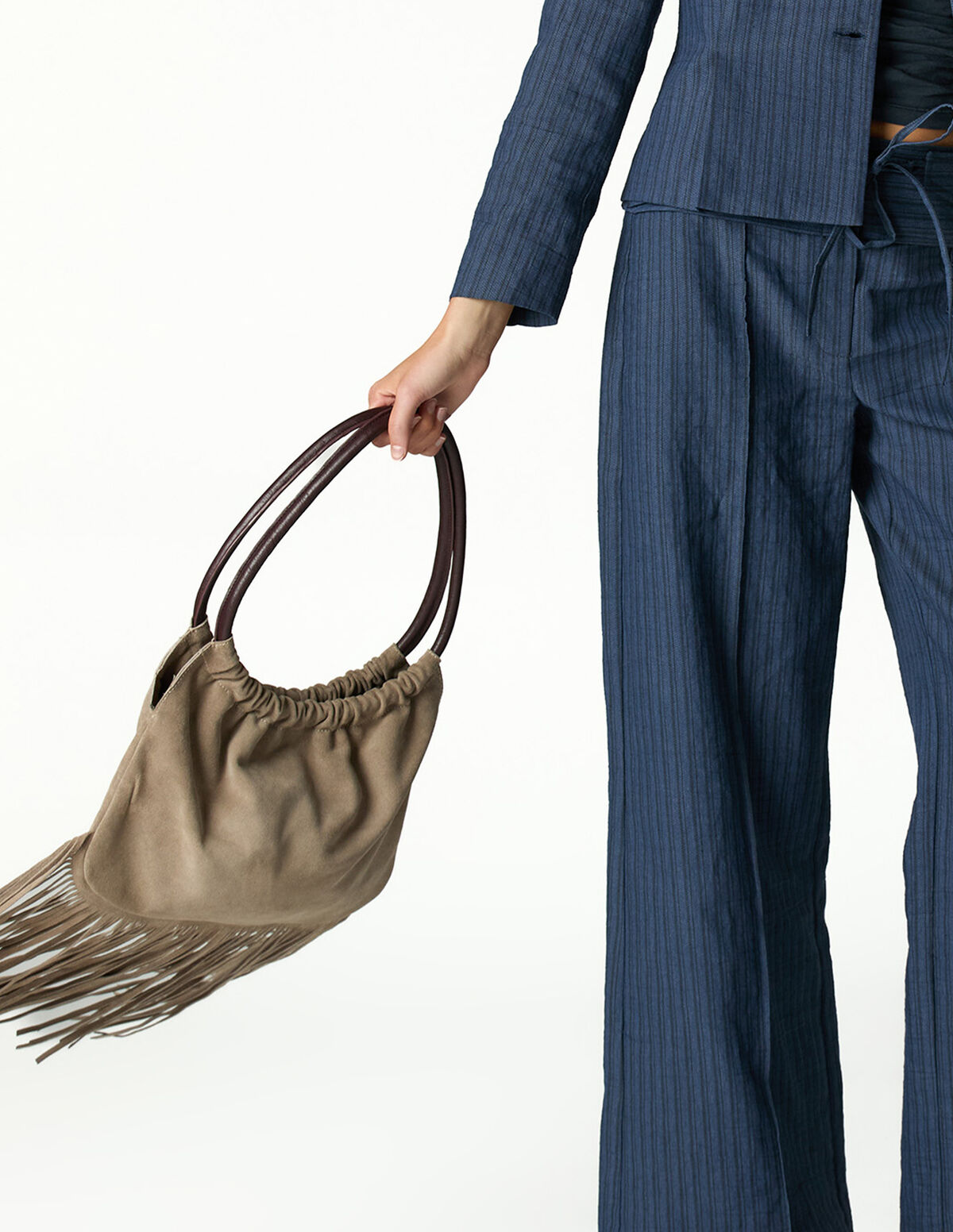 BOLSO ANTE FLECOS GRANATE