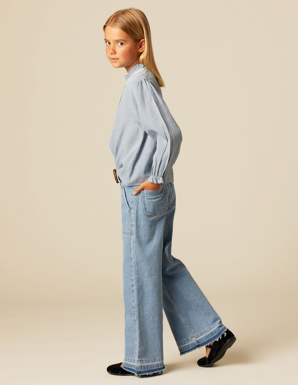 BLUE STITCHING SHIRT