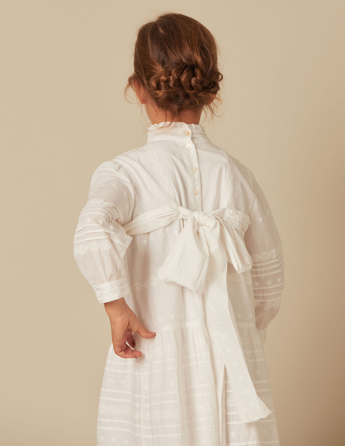 White turtleneck First Communion dress